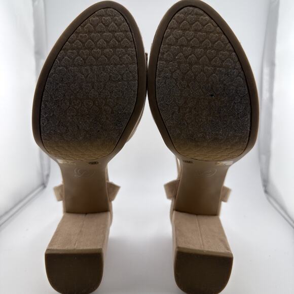 CHINESE LAUNDRY Theresa platform block heel sandal, Bone, BRAND Size 9 EUC - Picture 8 of 11